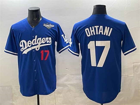Los Angeles Dodgers #17 Shohei Ohtani Royal 2025 World Series Limited Stitched Baseball Jersey - Main View