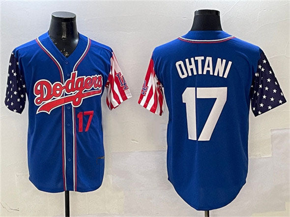 Los Angeles Dodgers #17 Shohei Ohtani Royal Limited Stitched Baseball Jersey - Main View