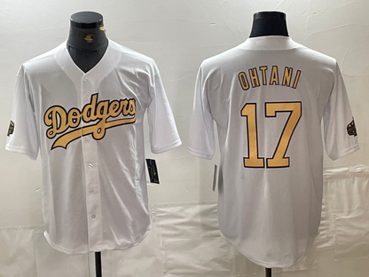Los Angeles Dodgers #17 Shohei Ohtani White 2022 All Star Stitched Flex Base Baseball Jersey - Main View