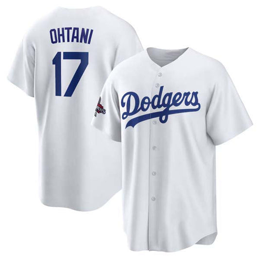 Los Angeles Dodgers #17 Shohei Ohtani White 2024 World Series Champions Home Stitched Baseball Jersey - Main View