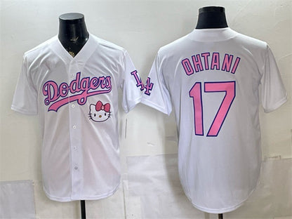 Los Angeles Dodgers #17 Shohei Ohtani White 2025 Hello Kitty Vapor Limited Stitched Jersey - Main View