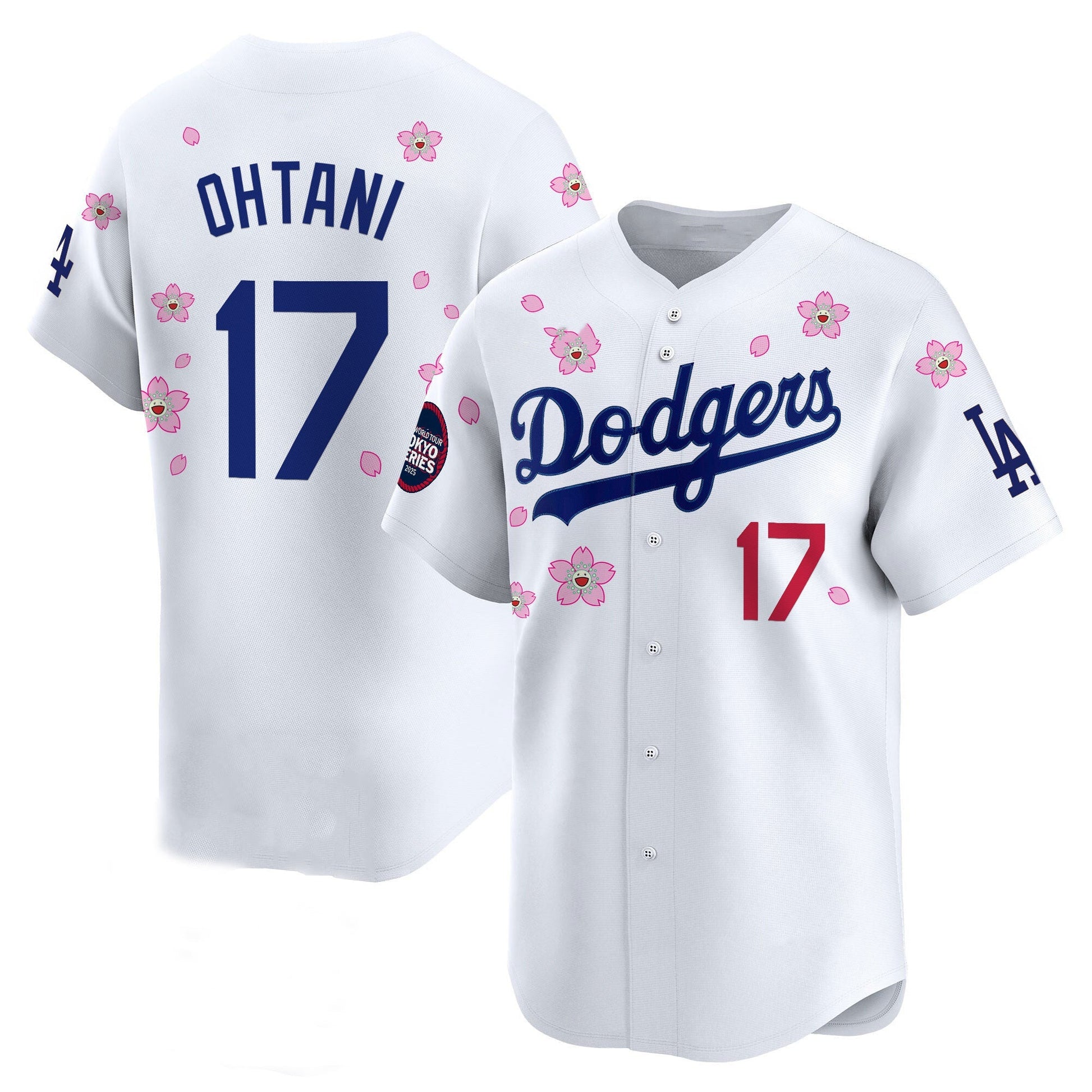 Los Angeles Dodgers #17 Shohei Ohtani White 2025 Tokyo Series Limited Stitched Baseball Jersey - Main View