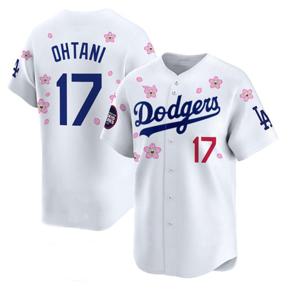 Los Angeles Dodgers #17 Shohei Ohtani White 2025 Tokyo Series Limited Stitched Baseball Jersey - Main View