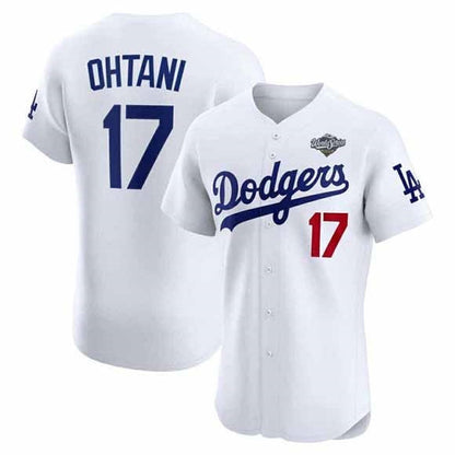 Los Angeles Dodgers #17 Shohei Ohtani White 2025 World Series Cool Base Sttiched Jersey - Main View
