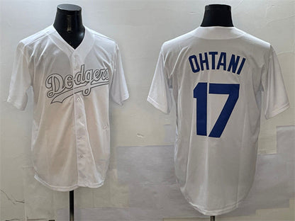 Los Angeles Dodgers #17 Shohei Ohtani White Fashion Cool Base Stitched Baseball Jersey - Main View