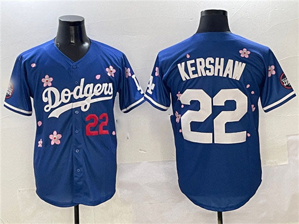Los Angeles Dodgers #22 Clayton Kershaw Royal 2025 Tokyo Series Limited Stitched Baseball Jersey - Main View