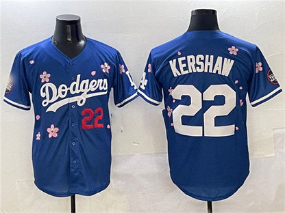 Los Angeles Dodgers #22 Clayton Kershaw Royal 2025 Tokyo Series Limited Stitched Baseball Jersey - Main View
