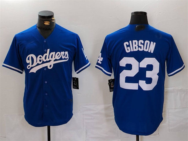 Los Angeles Dodgers #23 Kirk Gibson Blue Cool Base Stitched Baseball Jersey - Main View