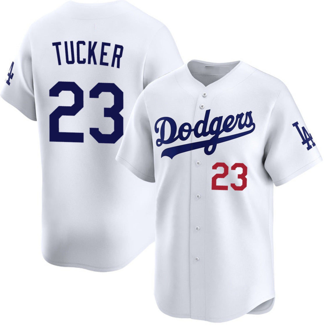 Los Angeles Dodgers #23 Kyle Tucker White 2026 Home Limited Stitched Baseball Jersey - Main View