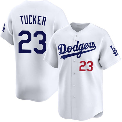 Los Angeles Dodgers #23 Kyle Tucker White 2026 Home Limited Stitched Baseball Jersey - Main View