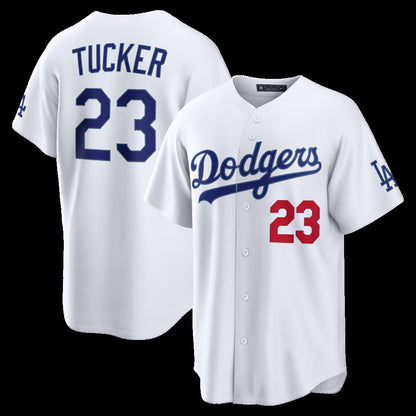 Los Angeles Dodgers #23 Kyle Tucker White Home Stadium Stitched Baseball Jersey - Main View