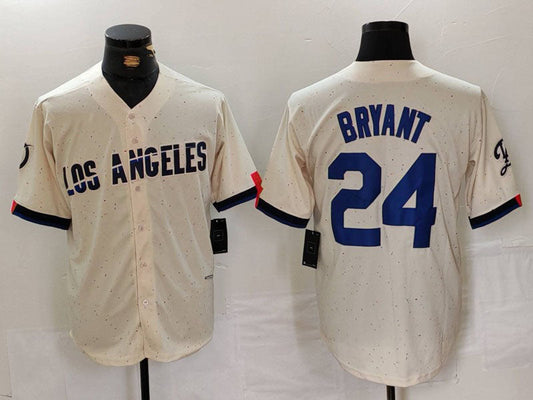 Los Angeles Dodgers #24 Kobe Bryant Cream 2024 City Connect Limited Stitched Baseball Jerseys - Main View