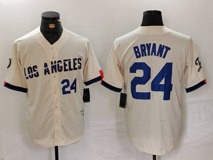 Los Angeles Dodgers #24 Kobe Bryant Number Cream 2024 City Connect Limited Stitched Baseball Jerseys - Main View