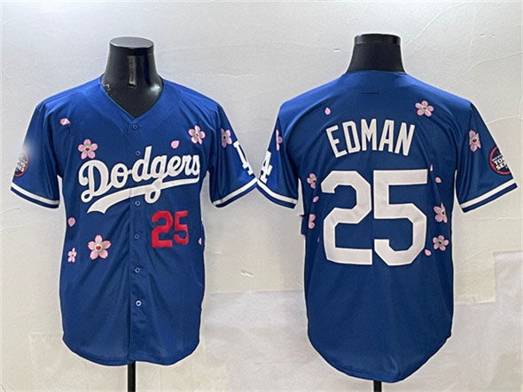 Los Angeles Dodgers #25 Tommy Edman Royal 2025 Tokyo Series Limited Stitched Baseball Jersey - Main View