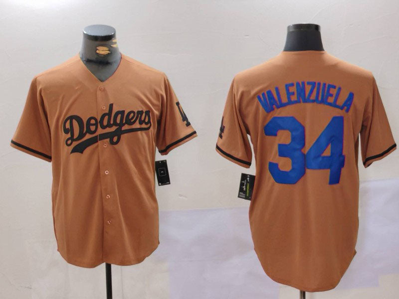 Los Angeles Dodgers #34 Toro Valenzuela Olive Cool Base Limited Stitched Baseball Jerseys - Main View