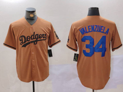 Los Angeles Dodgers #34 Toro Valenzuela Olive Cool Base Limited Stitched Baseball Jerseys - Main View