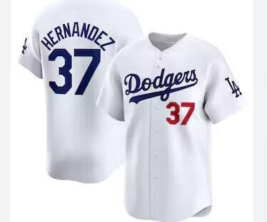 Los Angeles Dodgers #37 Teoscar Hernández 2024 World Tour Seoul Series Home Limited Player Jersey - White Stitches Baseball Jerseys - Main View