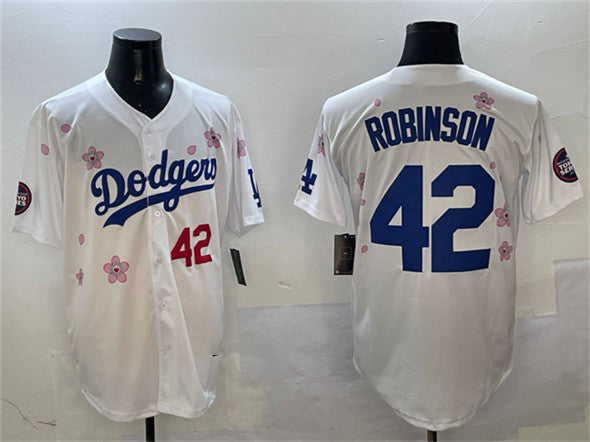 Los Angeles Dodgers #42 Jackie Robinson White 2025 Tokyo Series Limited Stitched Baseball Jersey - Main View