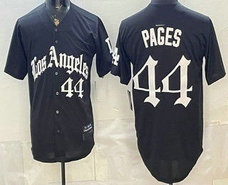 Los Angeles Dodgers #44 Andy Pages Black Gothic Edition Vapor Premier Limited Stitched Jersey - Main View