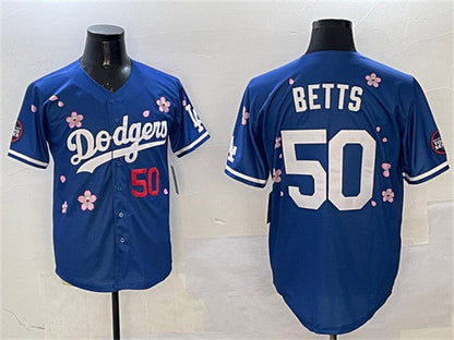 Los Angeles Dodgers #50 Mookie Betts Royal 2025 Tokyo Series Limited Stitched Baseball Jersey - Main View