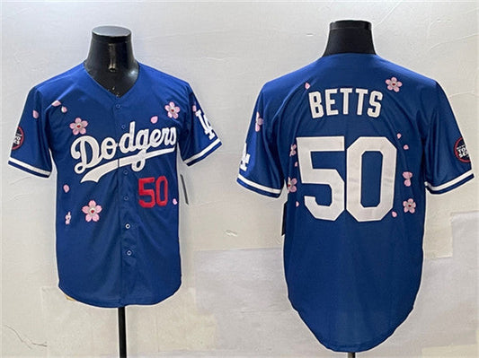 Los Angeles Dodgers #50 Mookie Betts Royal 2025 Tokyo Series Limited Stitched Baseball Jersey - Main View