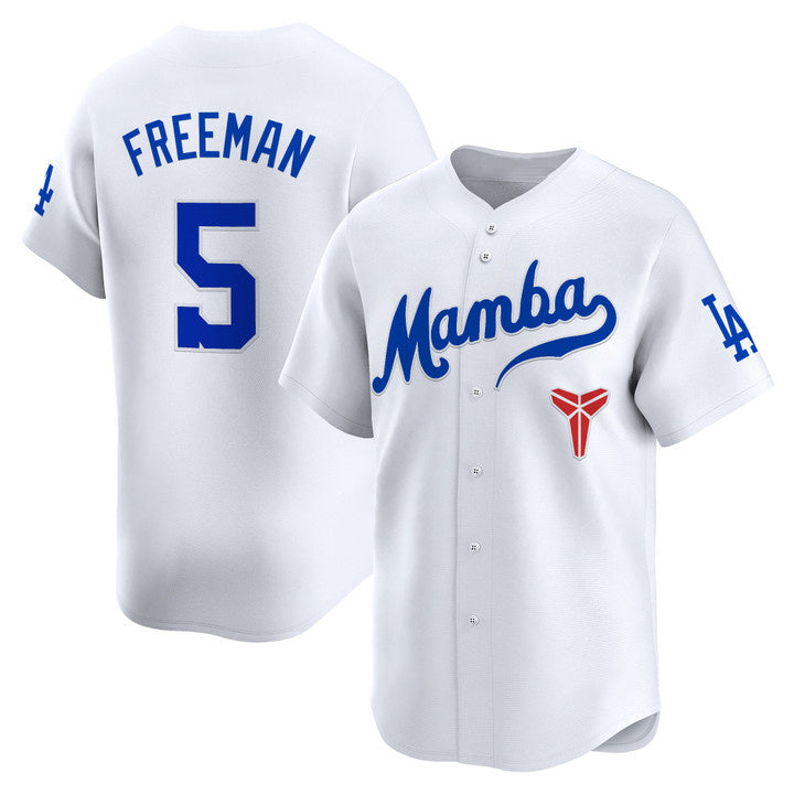 Los Angeles Dodgers #5 Freddie Freeman Mamba Vapor Premier Limited Jersey - All Stitched Baseball Jersey - Main View