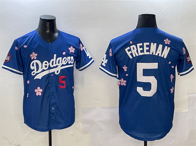 Los Angeles Dodgers #5 Freddie Freeman Royal 2025 Tokyo Series Limited Stitched Baseball Jersey - Main View