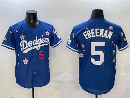 Los Angeles Dodgers #5 Freddie Freeman Royal 2025 Tokyo Series Limited Stitched Baseball Jersey - Main View