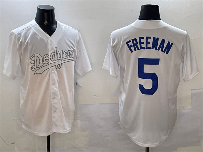 Los Angeles Dodgers #5 Freddie Freeman White Fashion Cool Base Stitched Baseball Jersey - Main View