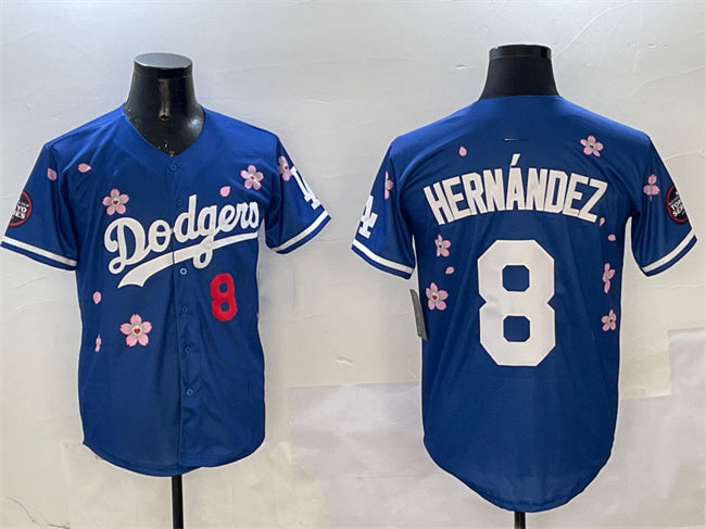 Los Angeles Dodgers #8 Enrique Hernandez Royal 2025 Tokyo Series Limited Stitched Baseball Jersey - Main View