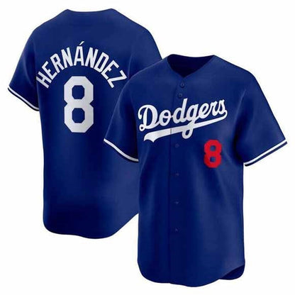 Los Angeles Dodgers #8 Enrique Hernandez Royal Limited Stitched Baseball Jersey - Main View