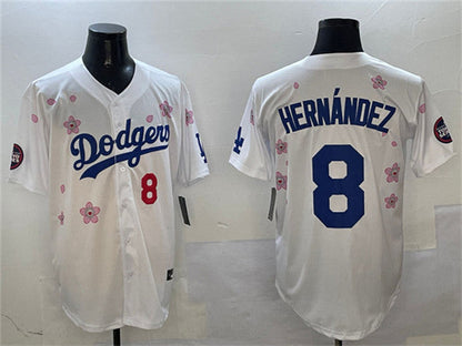 Los Angeles Dodgers #8 Enrique Hernandez White 2025 Tokyo Series Limited Stitched Baseball Jersey