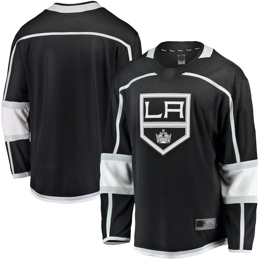 LA.Kings Fanatics Branded 2020-21 Home Breakaway Jersey Black Stitched American Hockey Jerseys - Main View
