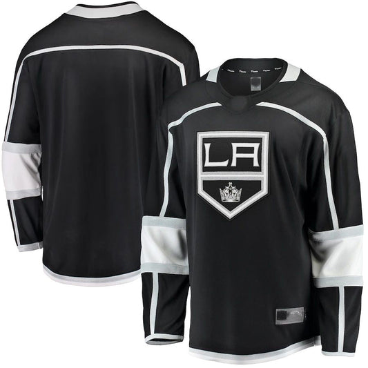 LA.Kings Fanatics Branded 2020-21 Home Breakaway Jersey Black Stitched American Hockey Jerseys - Main View
