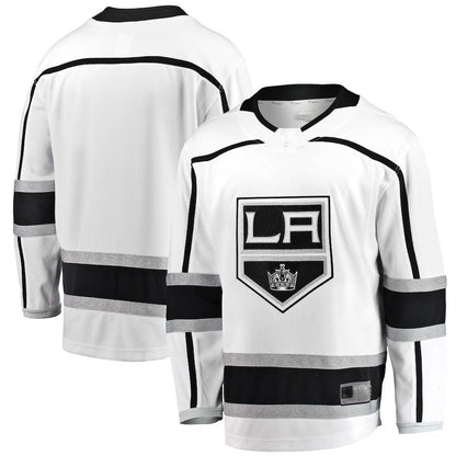 LA.Kings Fanatics Branded Breakaway Away Jersey White Stitched American Hockey Jerseys - Main View