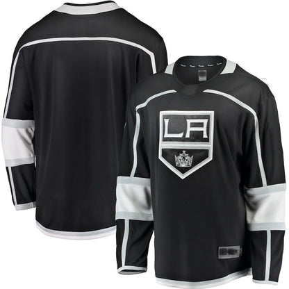 LA.Kings Fanatics Branded Breakaway Home Jersey Black Stitched American Hockey Jerseys - Main View