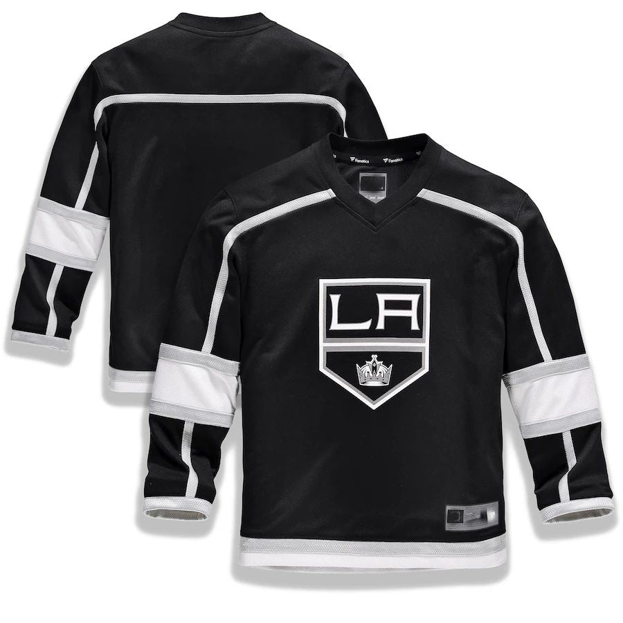 LA.Kings Fanatics Branded Home Replica Blank Jersey Black Stitched American Hockey Jerseys - Main View