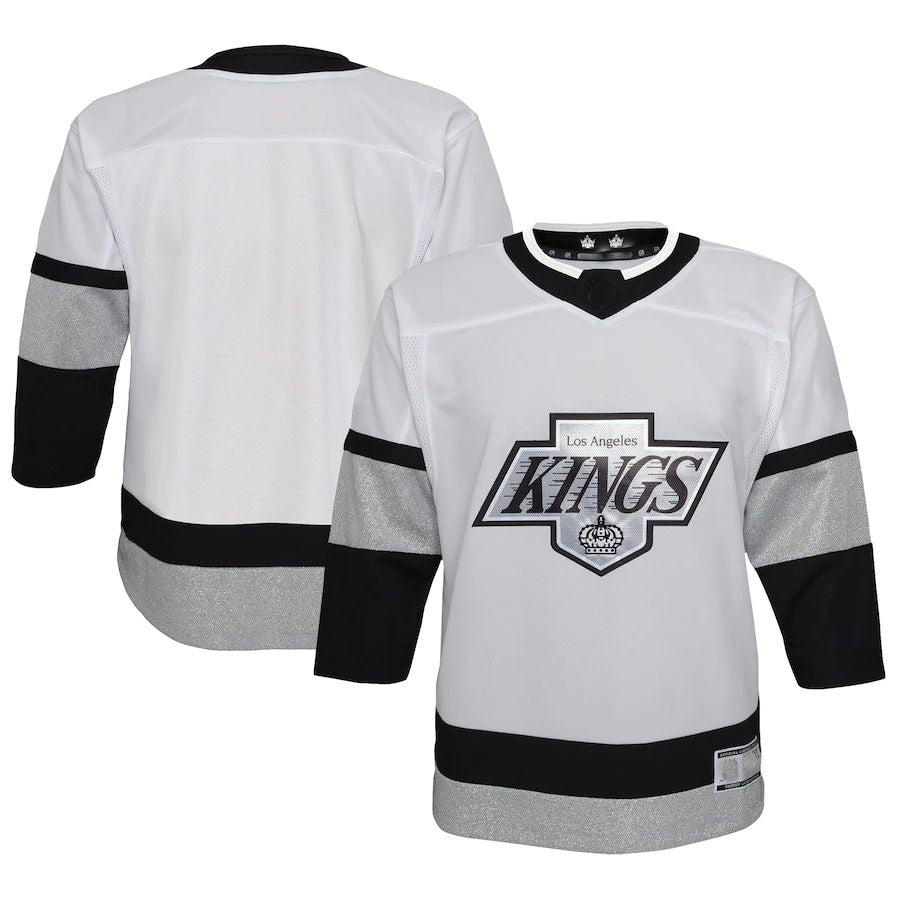 LA.Kings 2021-22 Alternate Premier Jersey White Stitched American Hockey Jerseys - Main View