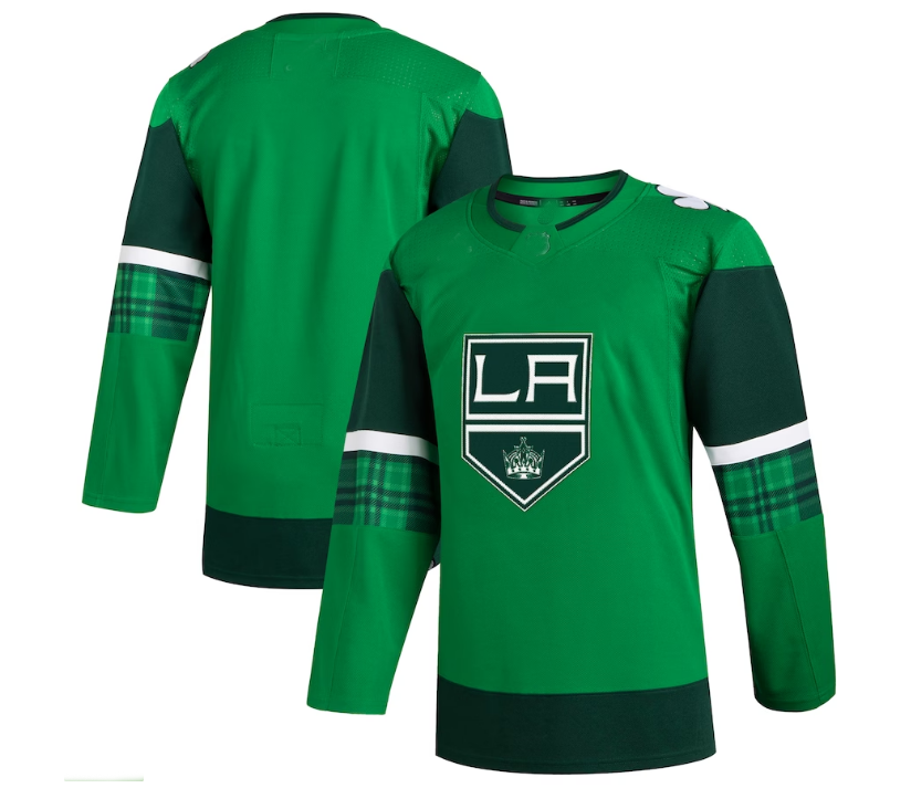 LA.Kings 2023 St. Patrick's Day Primegreen Authentic Jersey - Kelly Green Stitched American Hockey Jerseys - Main View