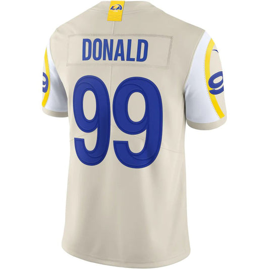 LA.Rams #99 Aaron Donald Bone Vapor Limited Jersey Stitched American Football Jersey - Main View