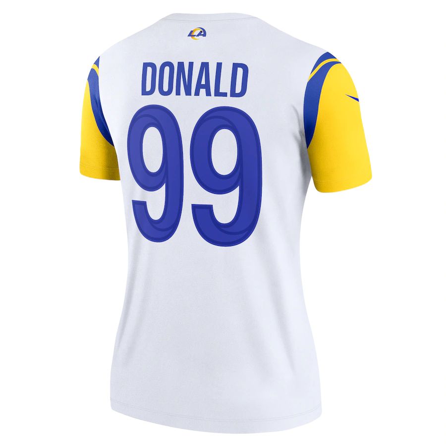 LA.Rams #99 Aaron Donald White Legend Jersey Stitched American Football Jersey - Main View