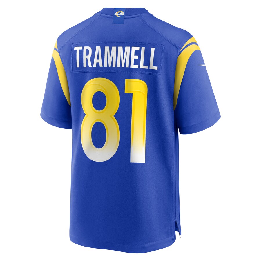 LA.Rams #81 Austin Trammell Royal Game Player Jersey Stitched American Football Jerseys - Main View