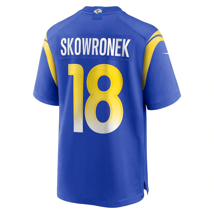 LA.Rams #18 Ben Skowronek Royal Game Jersey Stitched American Football Jerseys - Main View