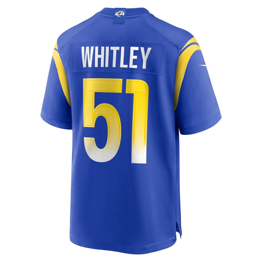 LA.Rams #51 Benton Whitley Royal Game Player Jersey Stitched American Football Jerseys - Main View