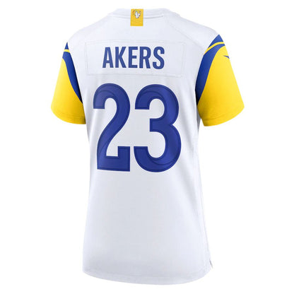 LA.Rams #23 Cam Akers White Game Jersey Stitched American Football Jerseys - Main View