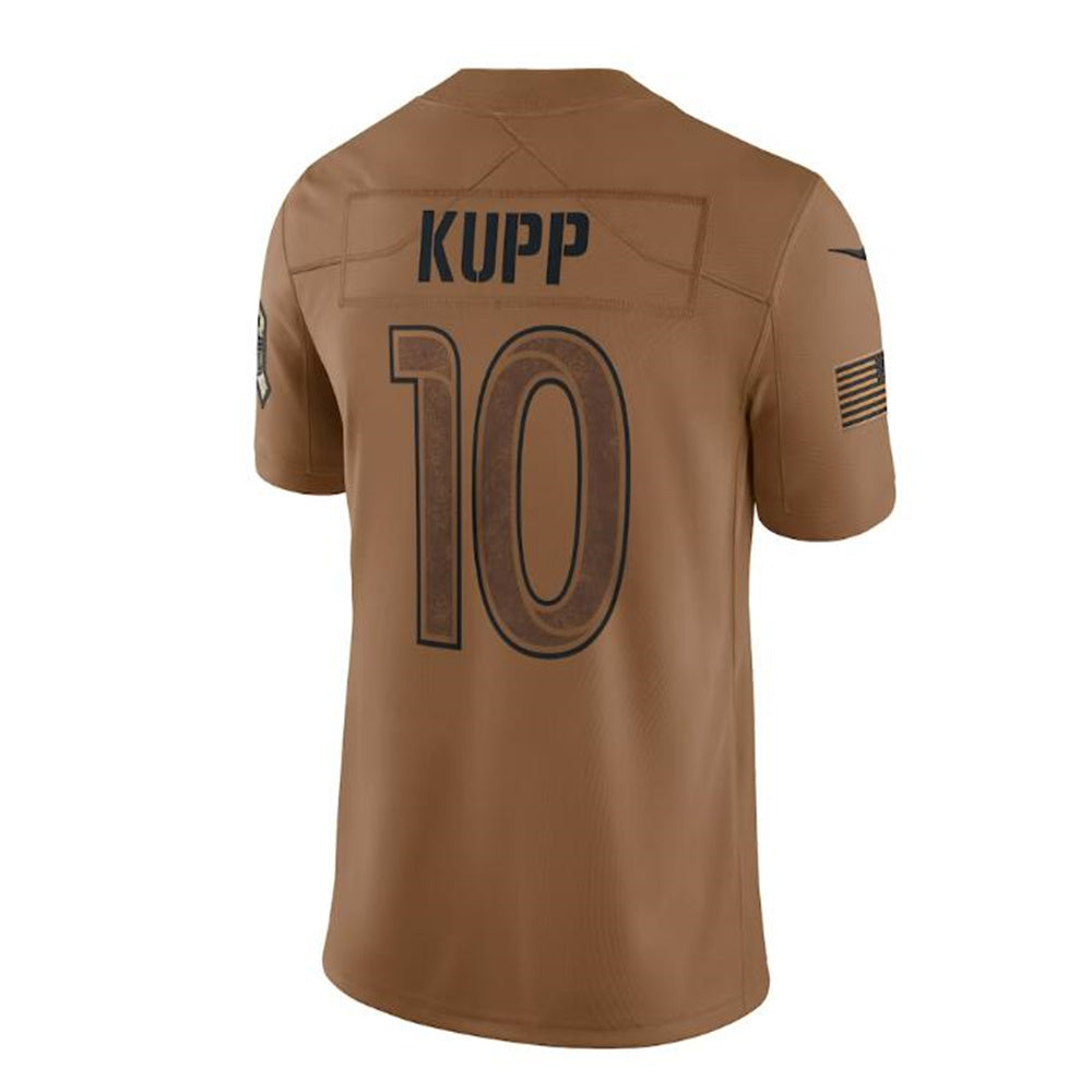 LA.Rams #10 Cooper Kupp Brown 2023 Salute To Service Limited Jersey Stitched American Football Jerseys - Main View