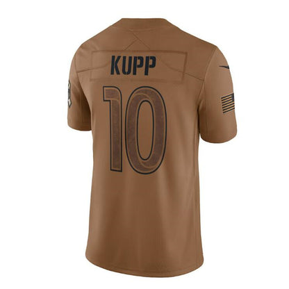 LA.Rams #10 Cooper Kupp Brown 2023 Salute To Service Limited Jersey Stitched American Football Jerseys - Main View