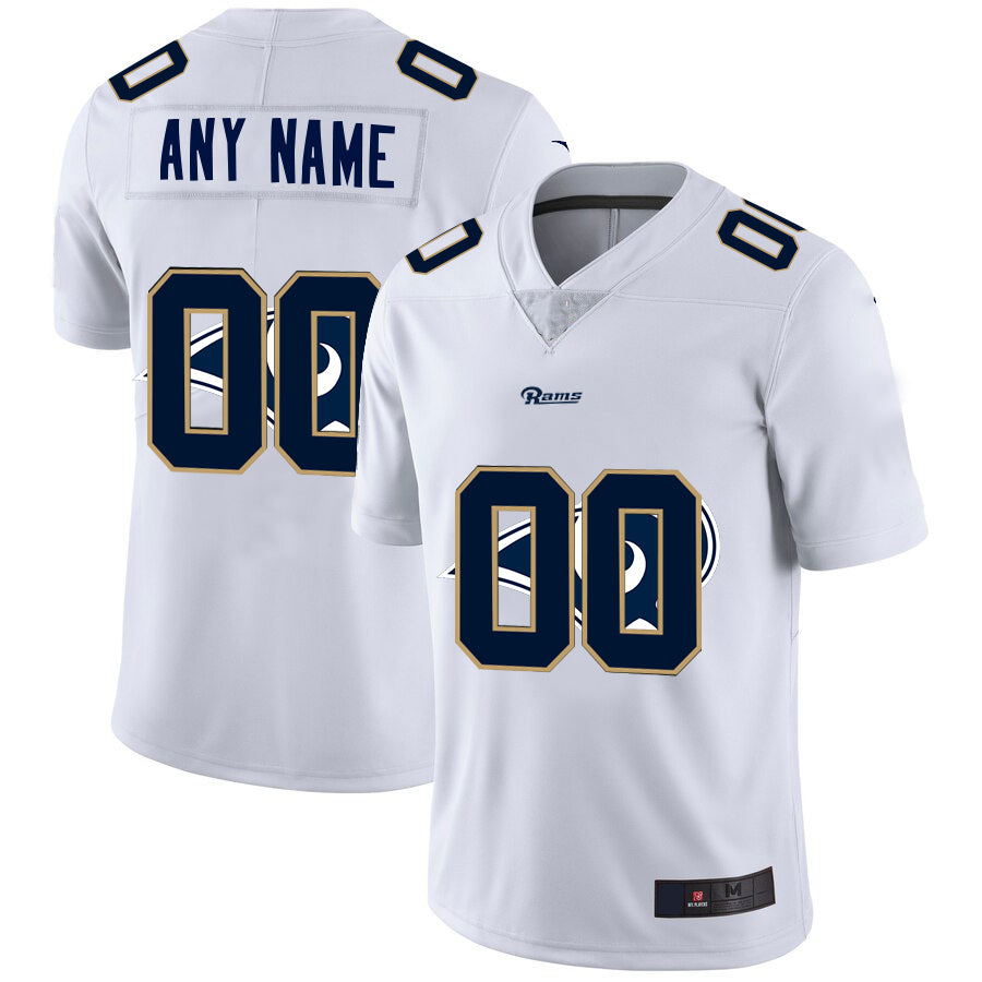 Custom LA.Rams White Team Big Logo Vapor Untouchable Limited Jersey American Stitched Jersey Football Jerseys - Main View