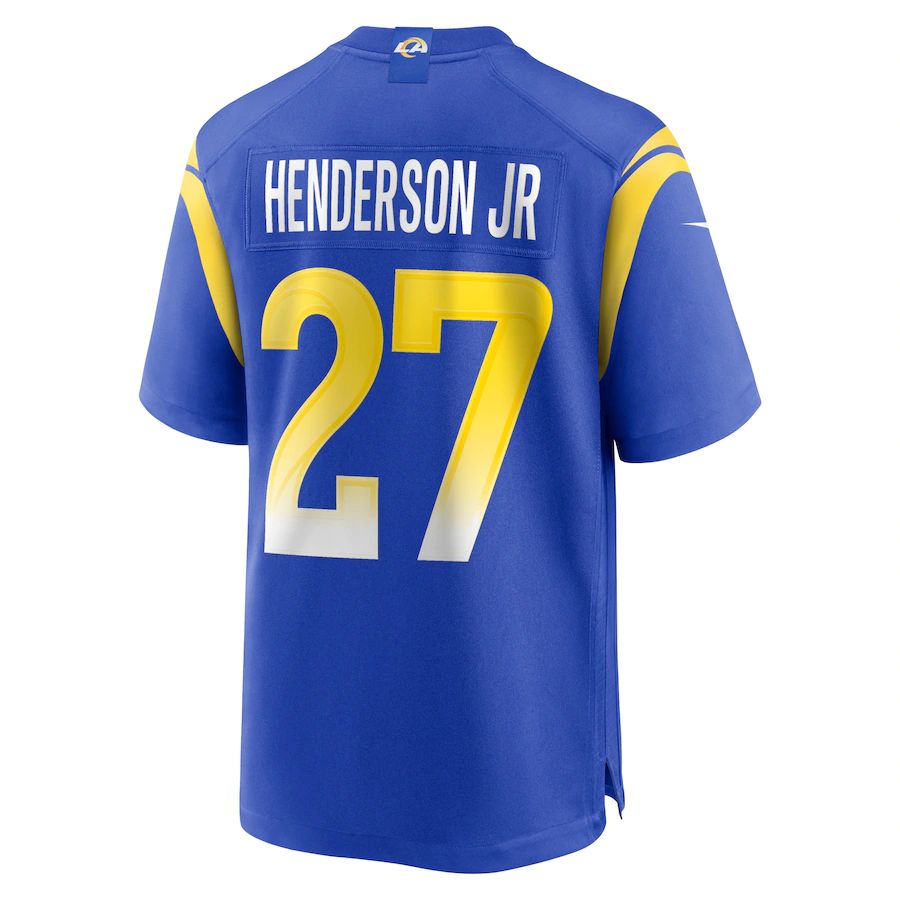 LA.Rams #27 Darrell Henderson Jr. Royal Game Jersey Stitched American Football Jerseys - Main View