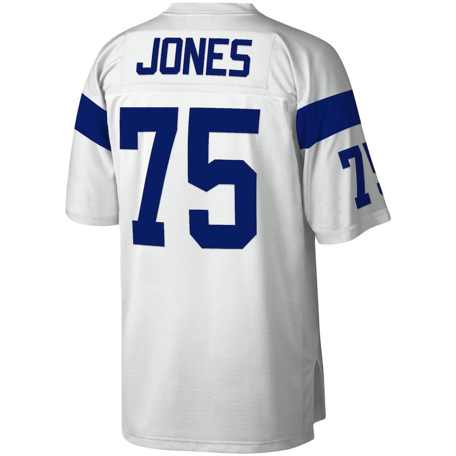 LA.Rams #75 Deacon Jones Mitchell & Ness White 1969 Legacy Replica Jersey Stitched American Football Jerseys - Main View